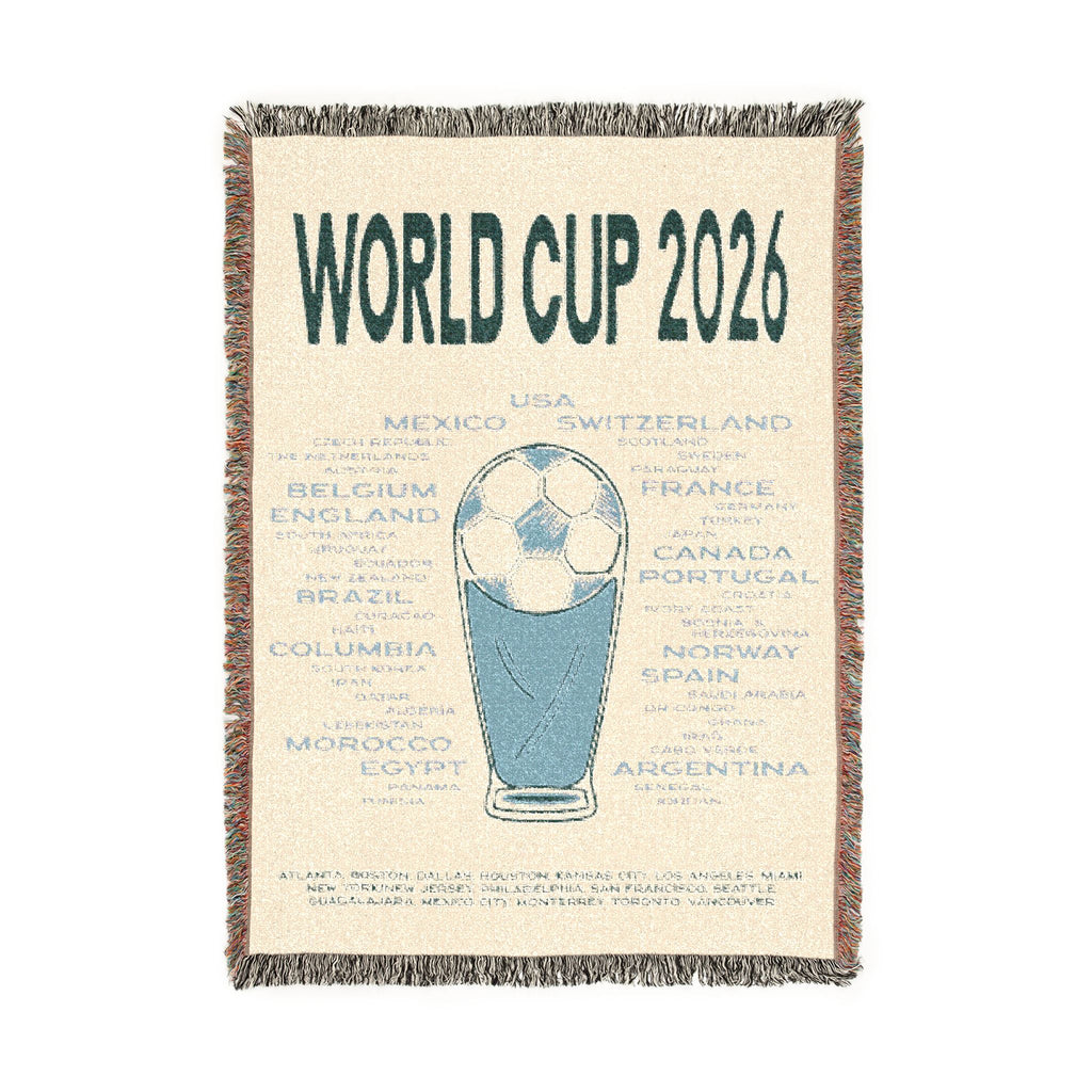 World Cup 2026 Woven Blanket - 2026 Teams | Green/Blue