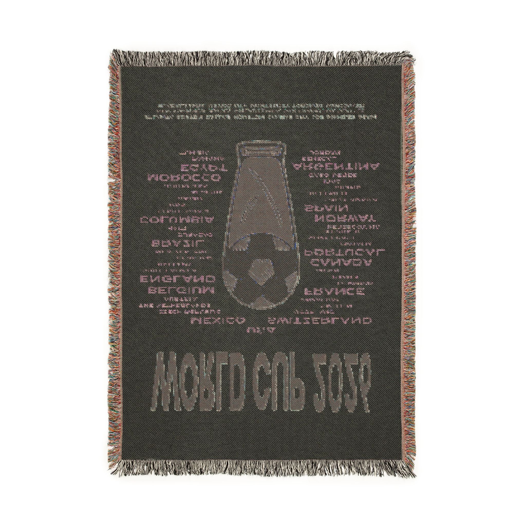 World Cup 2026 Woven Blanket - 2026 Teams | Burgundy/Cream