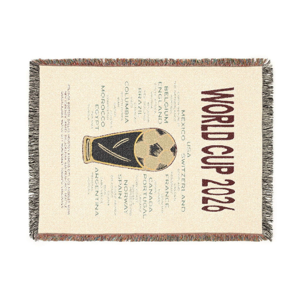 World Cup 2026 Woven Blanket - 2026 Teams | Burgundy/Cream