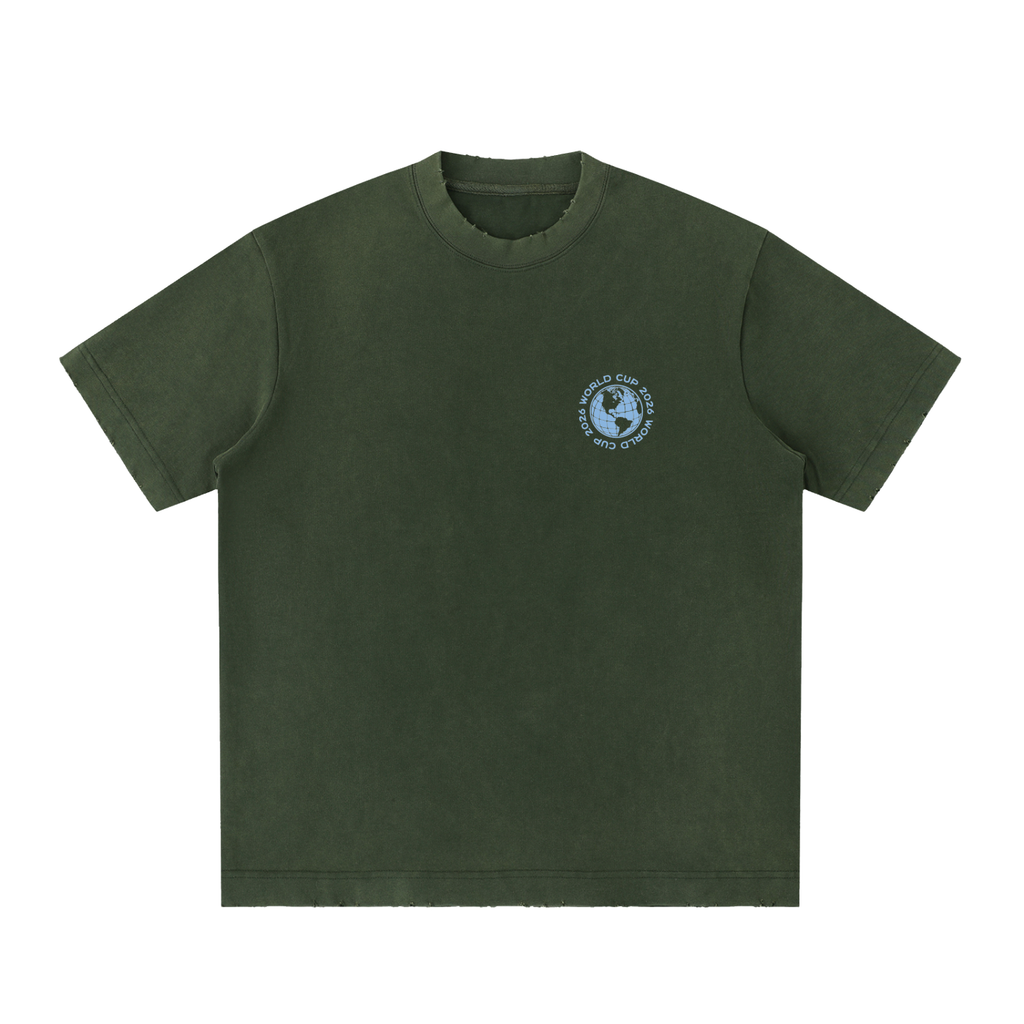 Heavyweight Vintage Washed Frayed T-Shirt