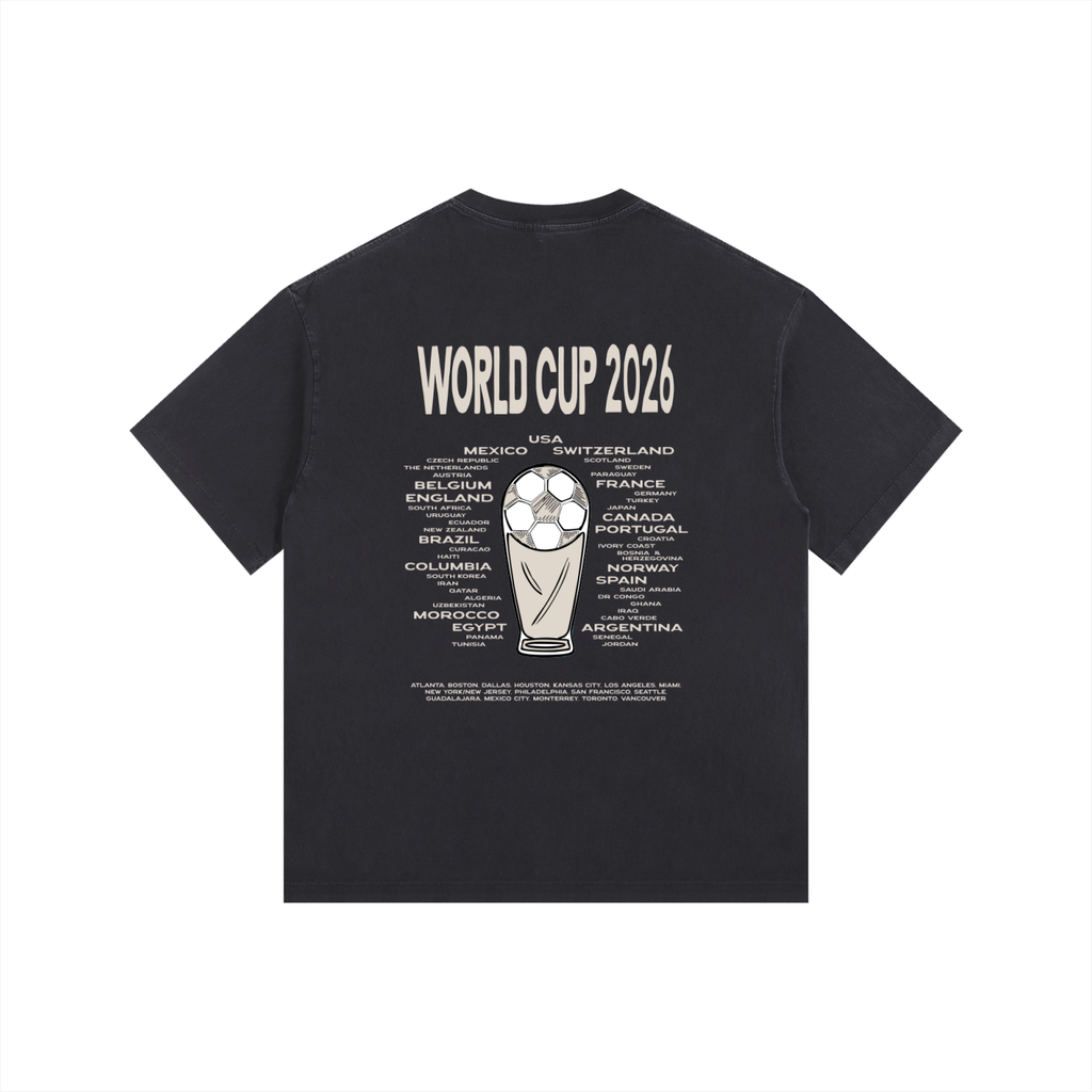 World Cup 2026 - Vintage Washed Oversized Cotton T-Shirt