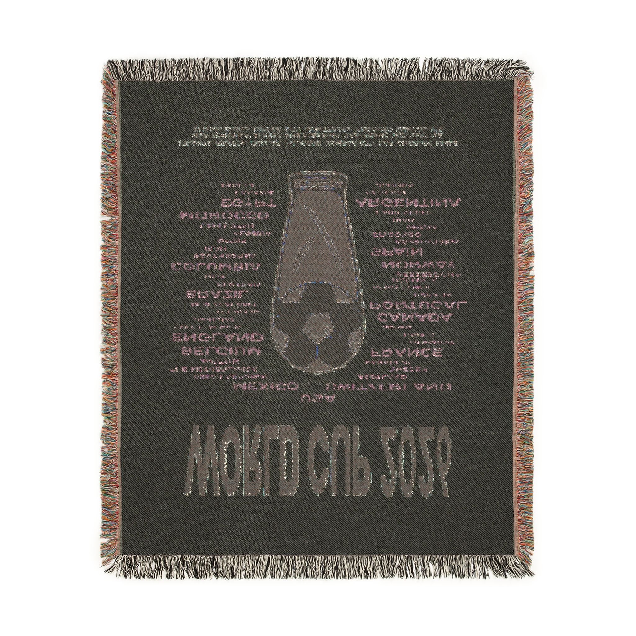 World Cup 2026 Woven Blanket - 2026 Teams | Burgundy/Cream