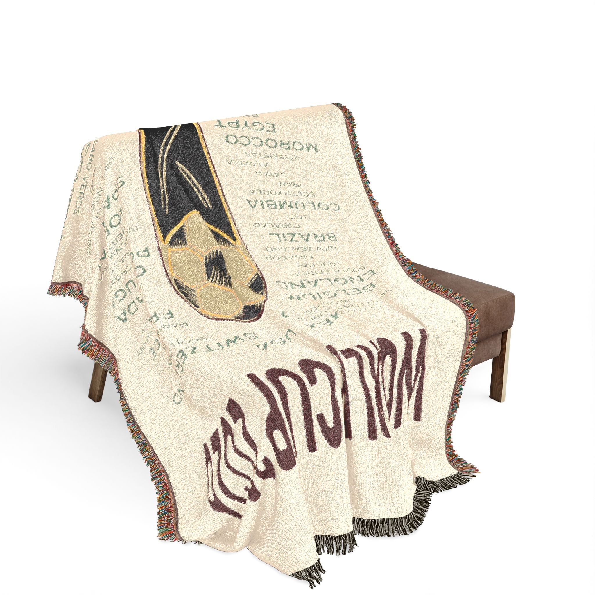 World Cup 2026 Woven Blanket - 2026 Teams | Burgundy/Cream