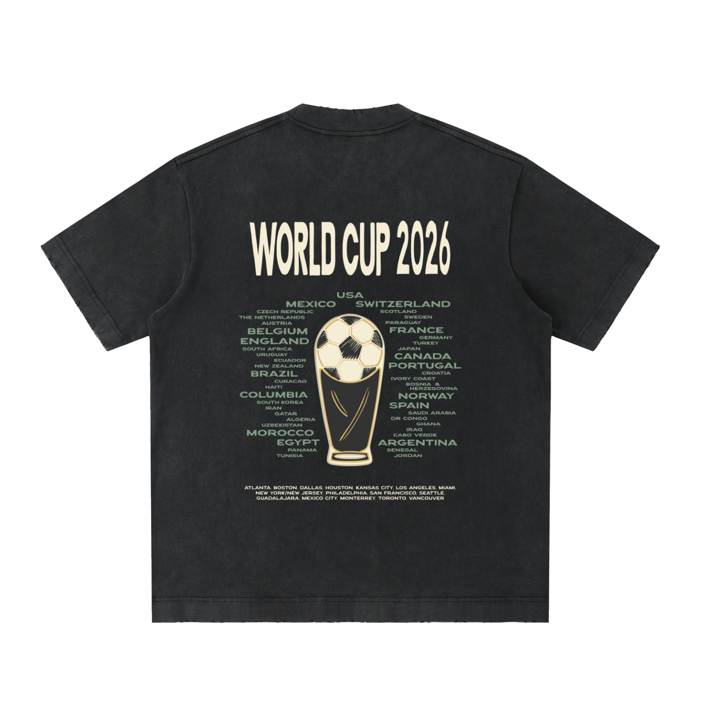 Heavyweight Vintage Washed Frayed T-Shirt