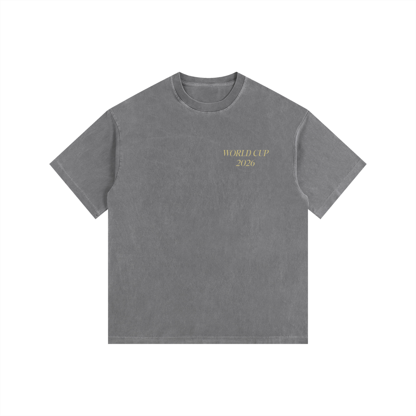 World Cup 2026 - Vintage Washed Oversized Cotton T-Shirt | Gray