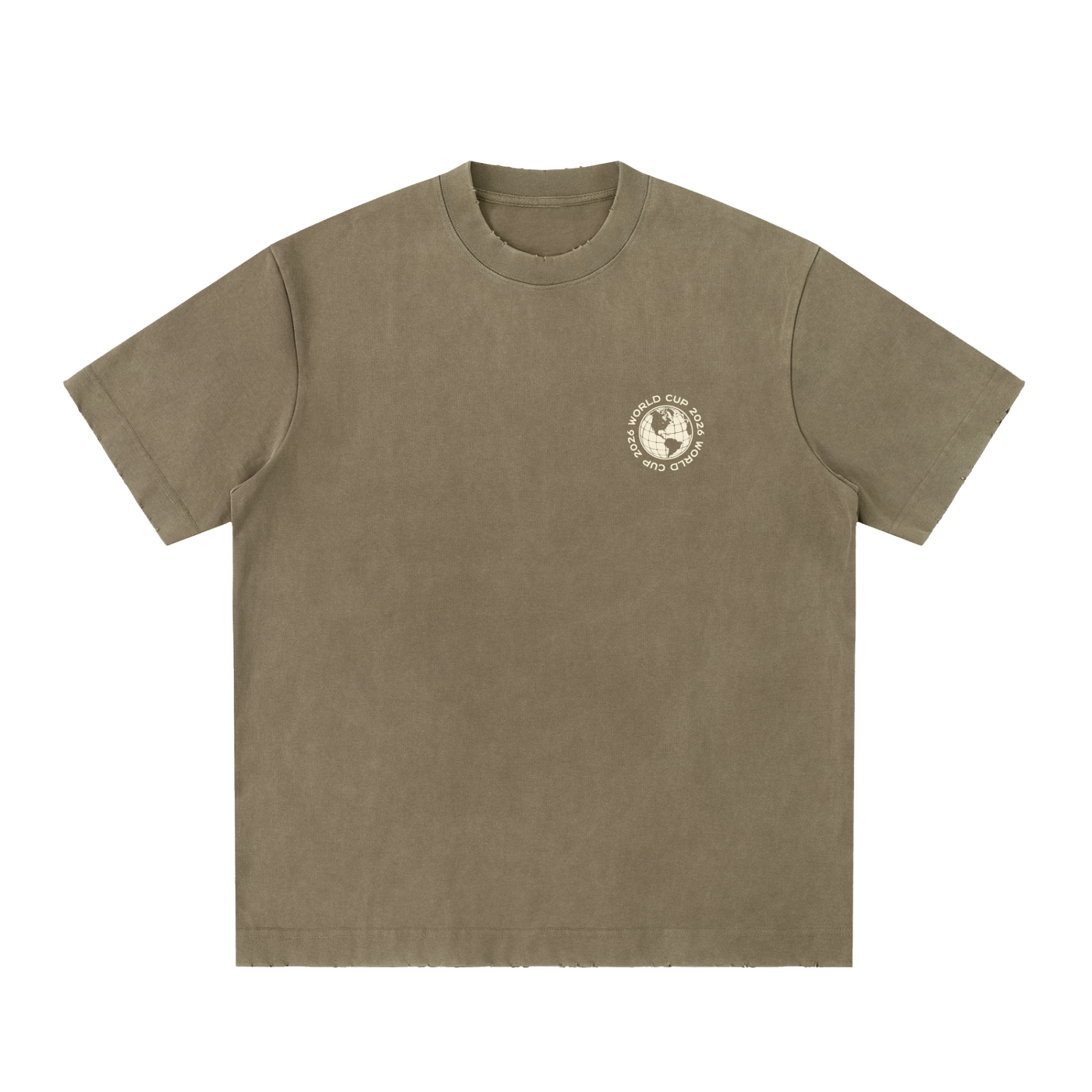Heavyweight Vintage Washed Frayed T-Shirt