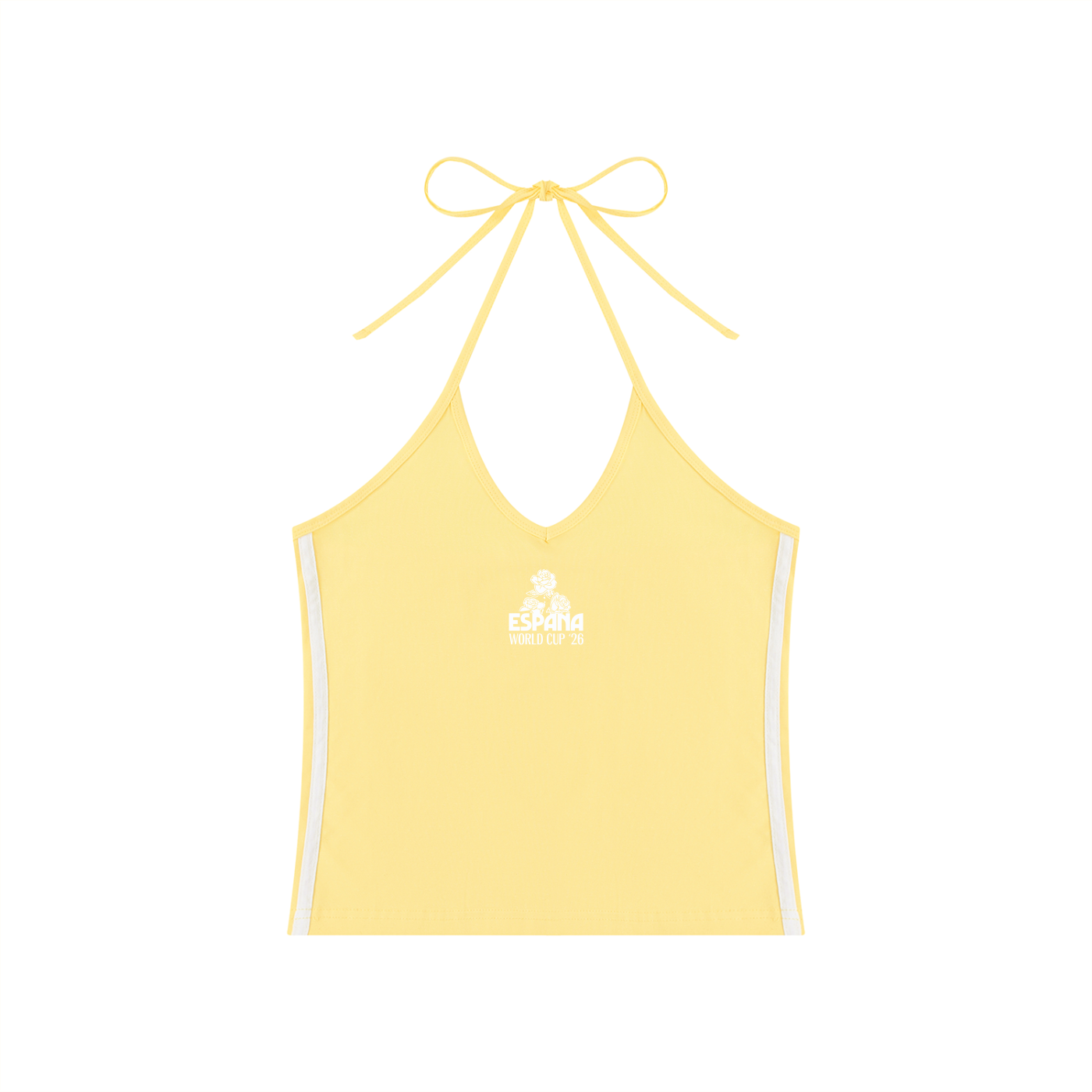 Women's Color Block Halter Crop Tank Top