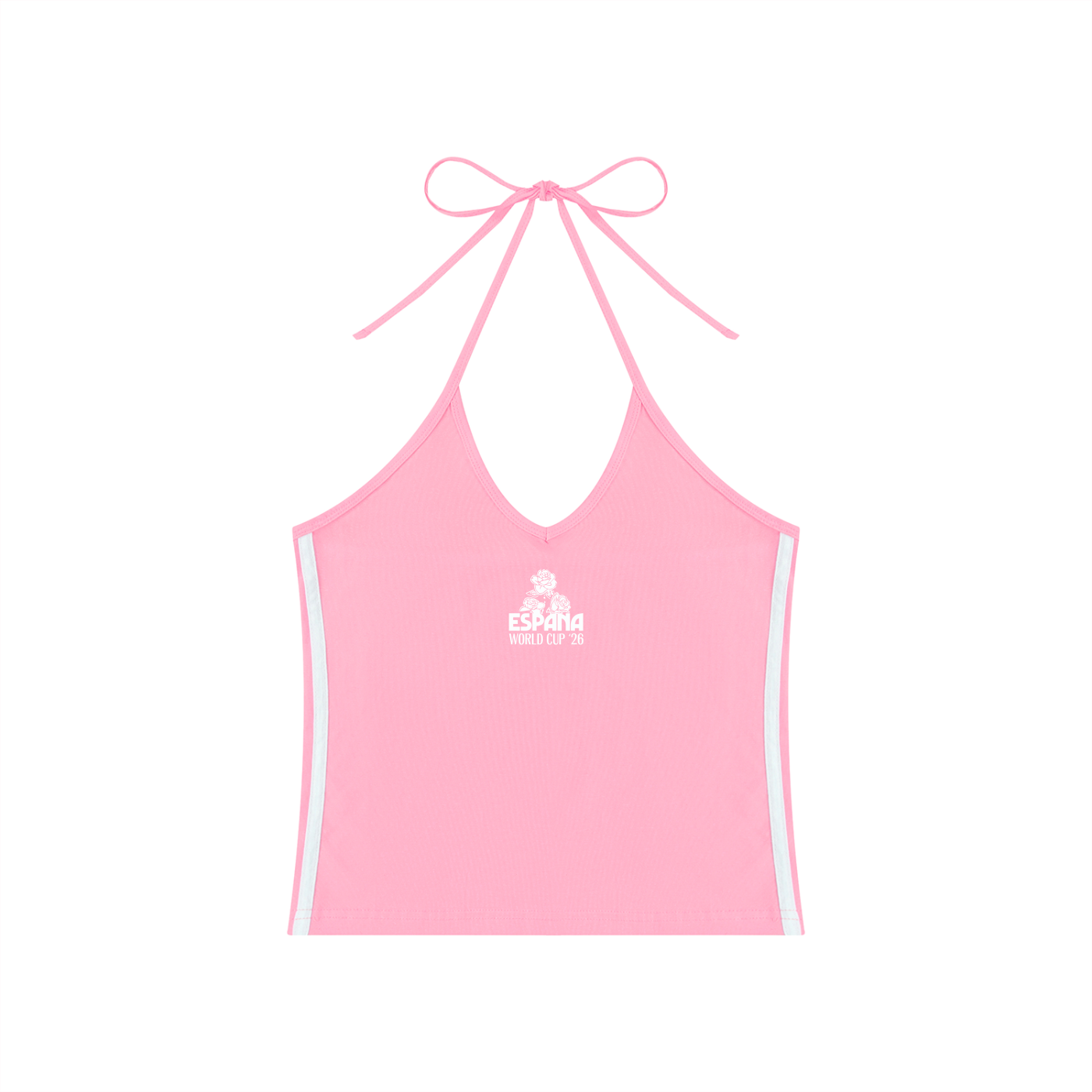 Women's Color Block Halter Crop Tank Top
