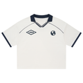 World Cup 2026 - Unisex Collared Piping Boxy Soccer Jersey | White/Navy