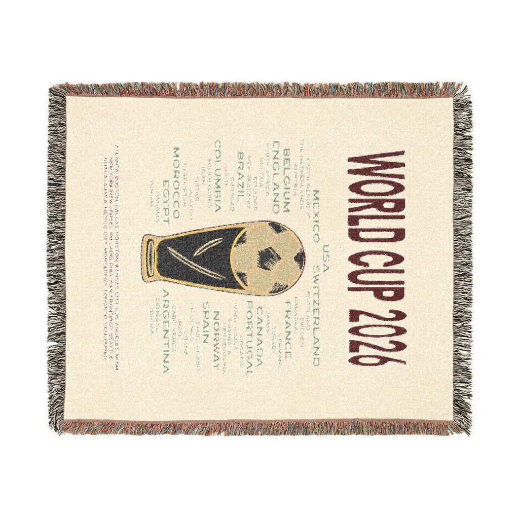 World Cup 2026 Woven Blanket - 2026 Teams | Burgundy/Cream