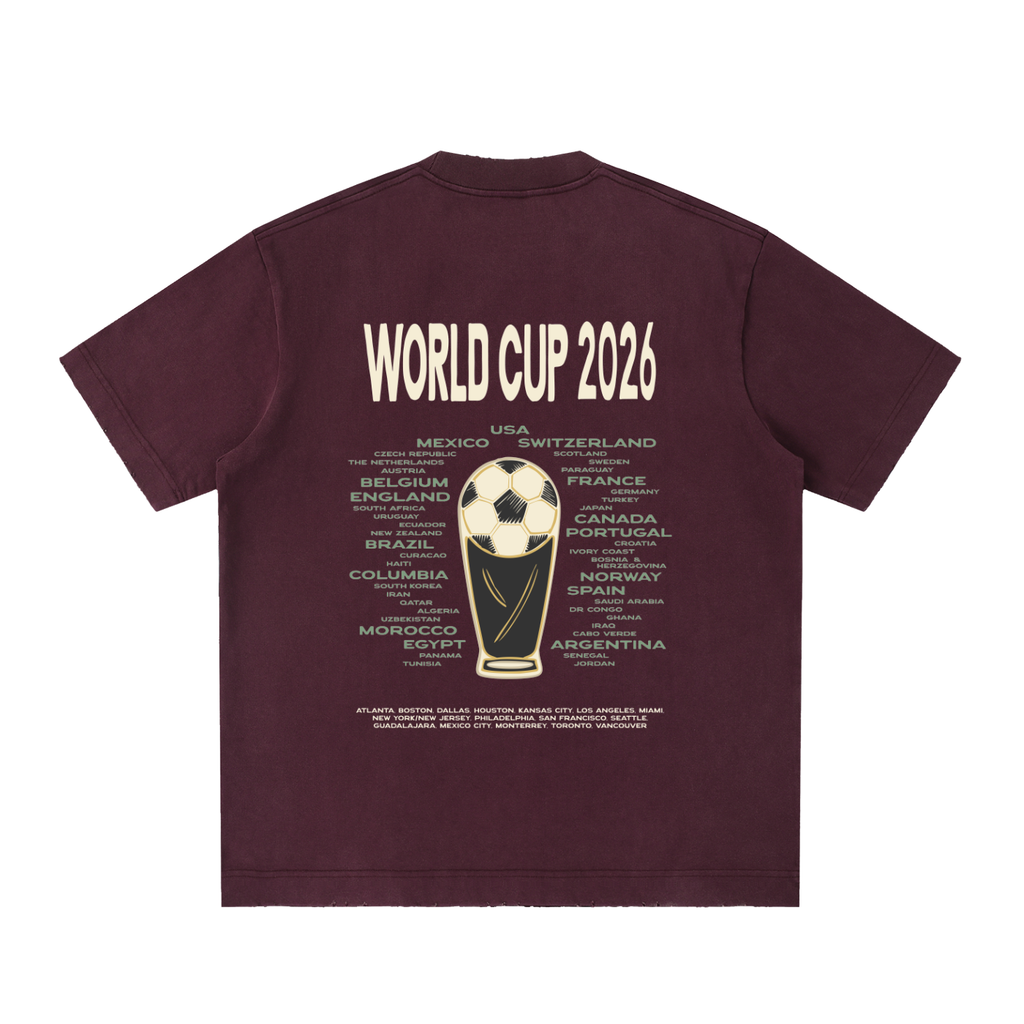 Heavyweight Vintage Washed Frayed T-Shirt