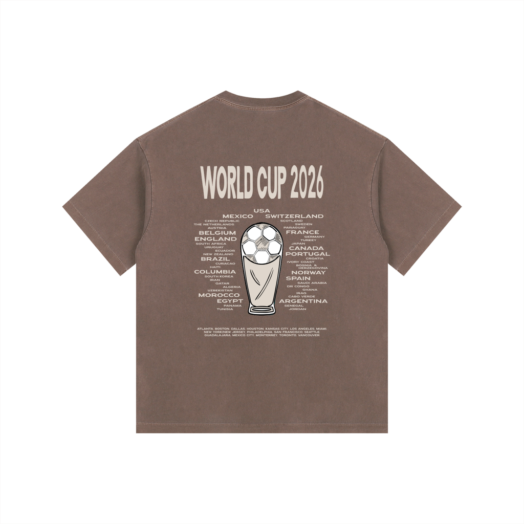 World Cup 2026 - Vintage Washed Oversized Cotton T-Shirt