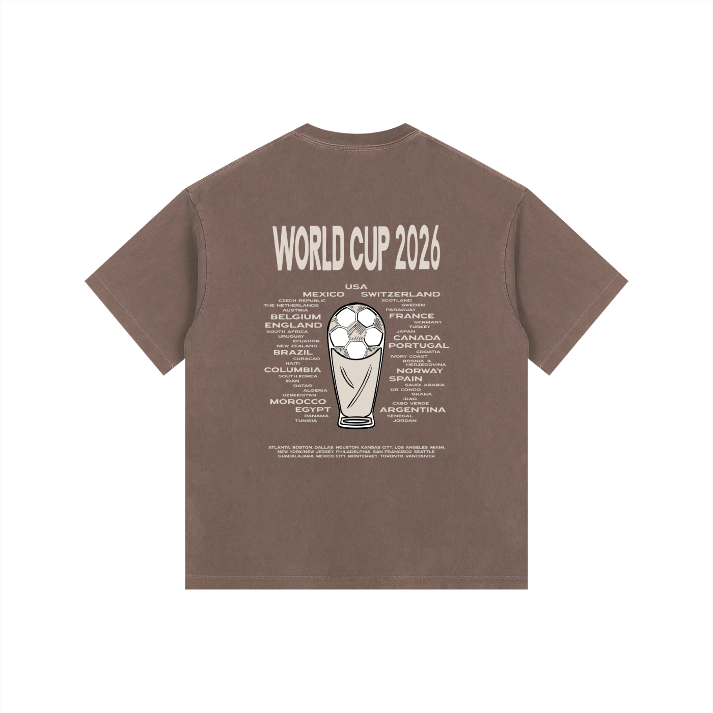World Cup 2026 - Vintage Washed Oversized Cotton T-Shirt