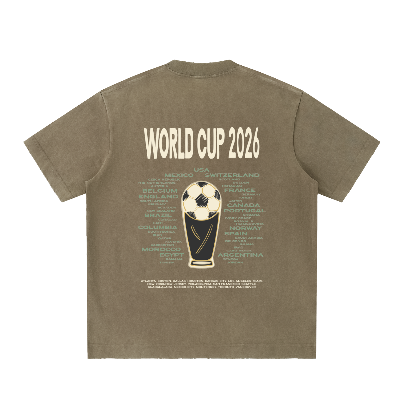 Heavyweight Vintage Washed Frayed T-Shirt