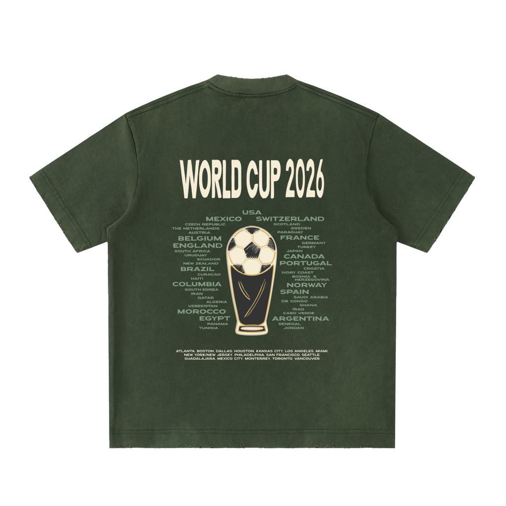 Heavyweight Vintage Washed Frayed T-Shirt
