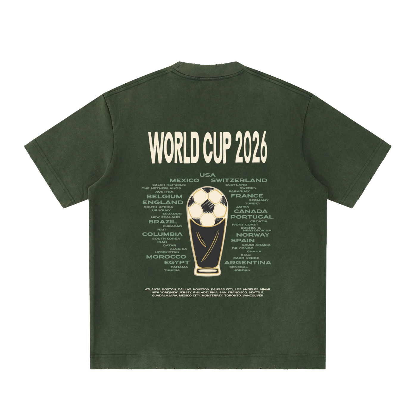 Heavyweight Vintage Washed Frayed T-Shirt