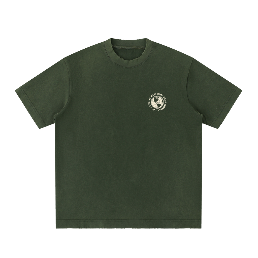 Heavyweight Vintage Washed Frayed T-Shirt