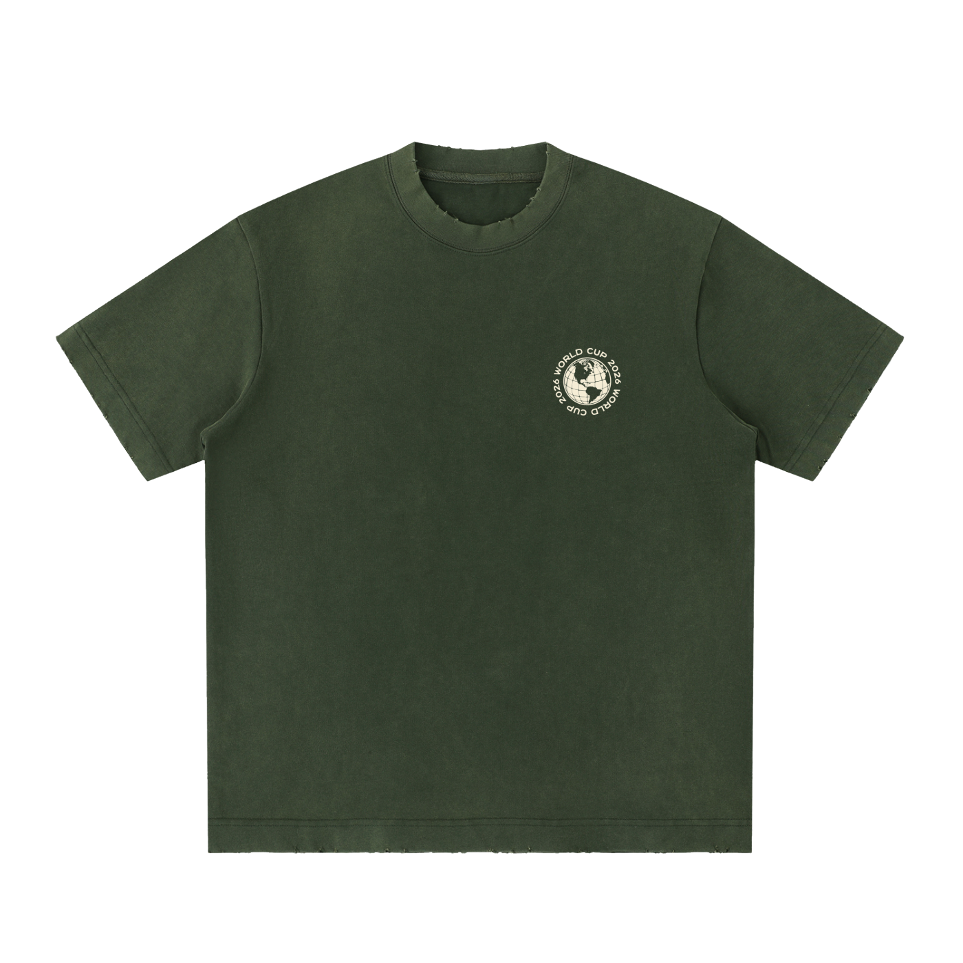 Heavyweight Vintage Washed Frayed T-Shirt