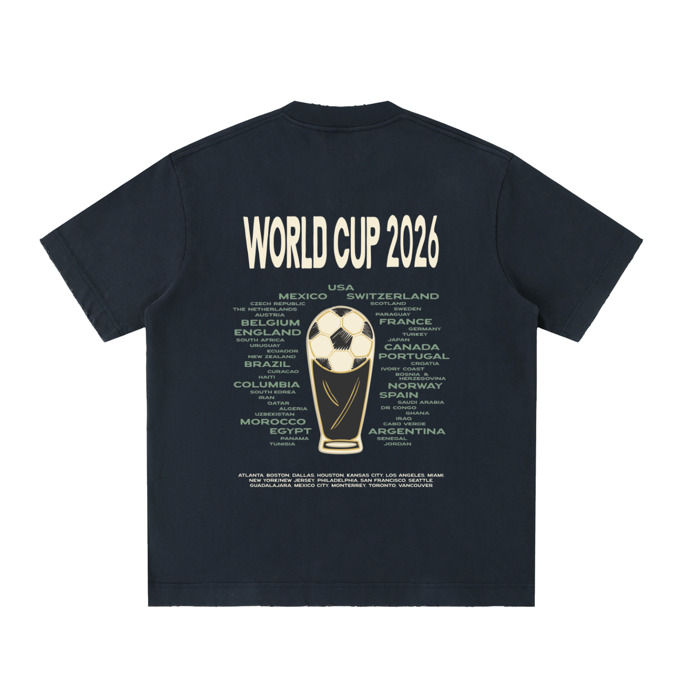 Heavyweight Vintage Washed Frayed T-Shirt