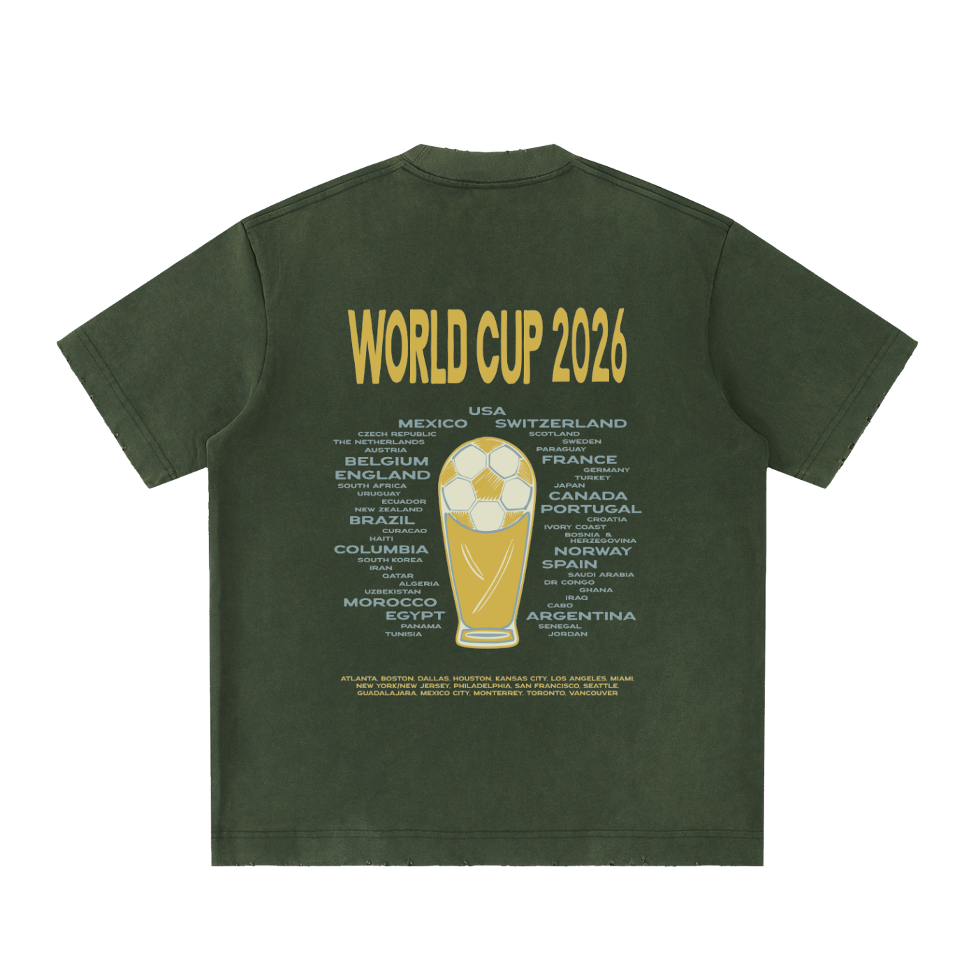 Heavyweight Vintage Washed Frayed T-Shirt