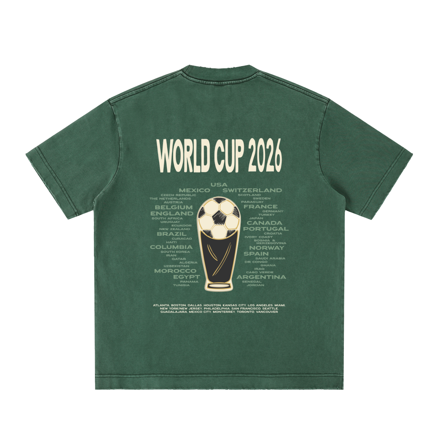 Heavyweight Vintage Washed Frayed T-Shirt