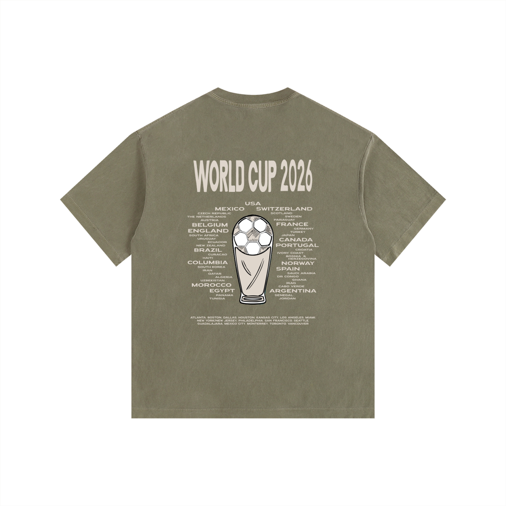 World Cup 2026 - Vintage Washed Oversized Cotton T-Shirt