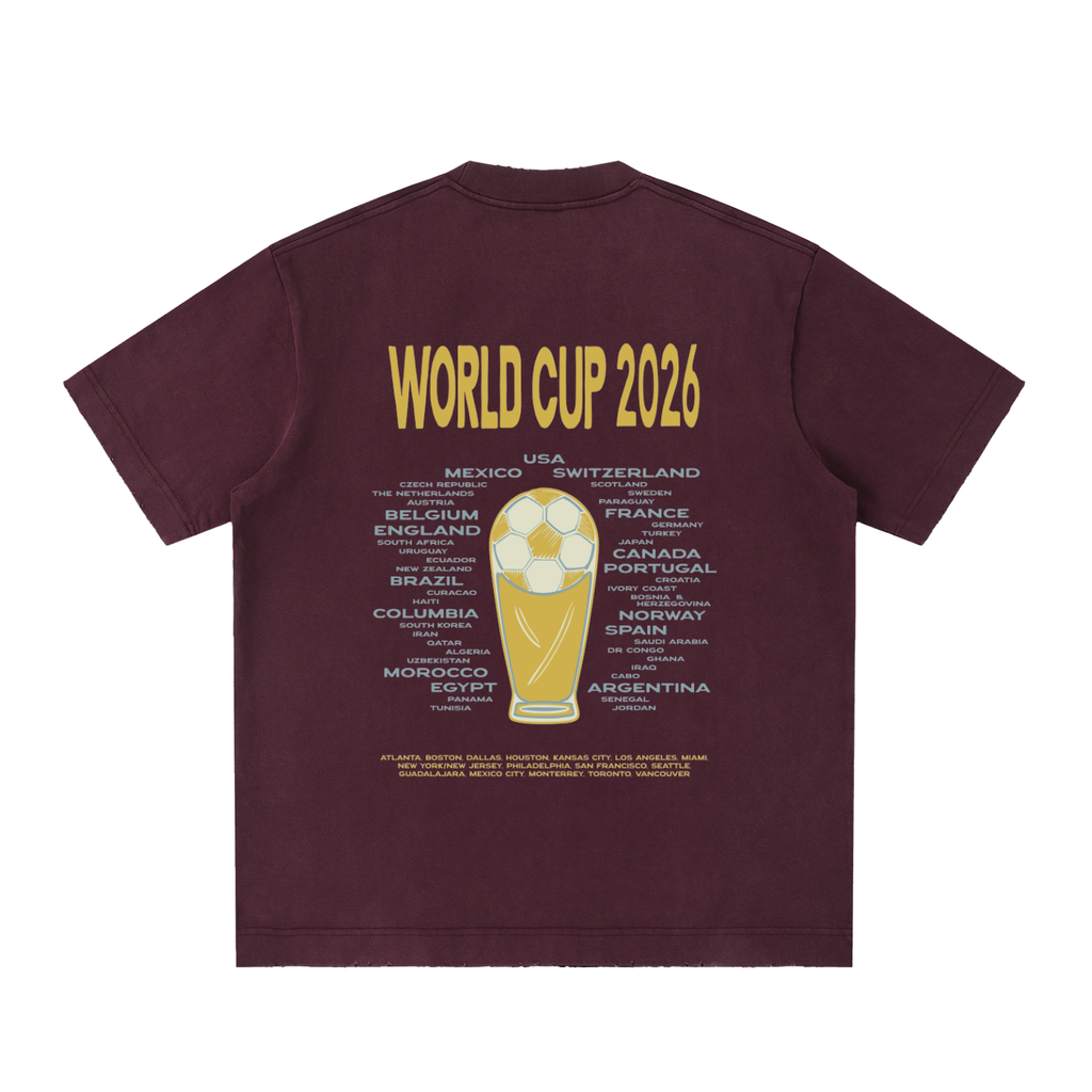 Heavyweight Vintage Washed Frayed T-Shirt