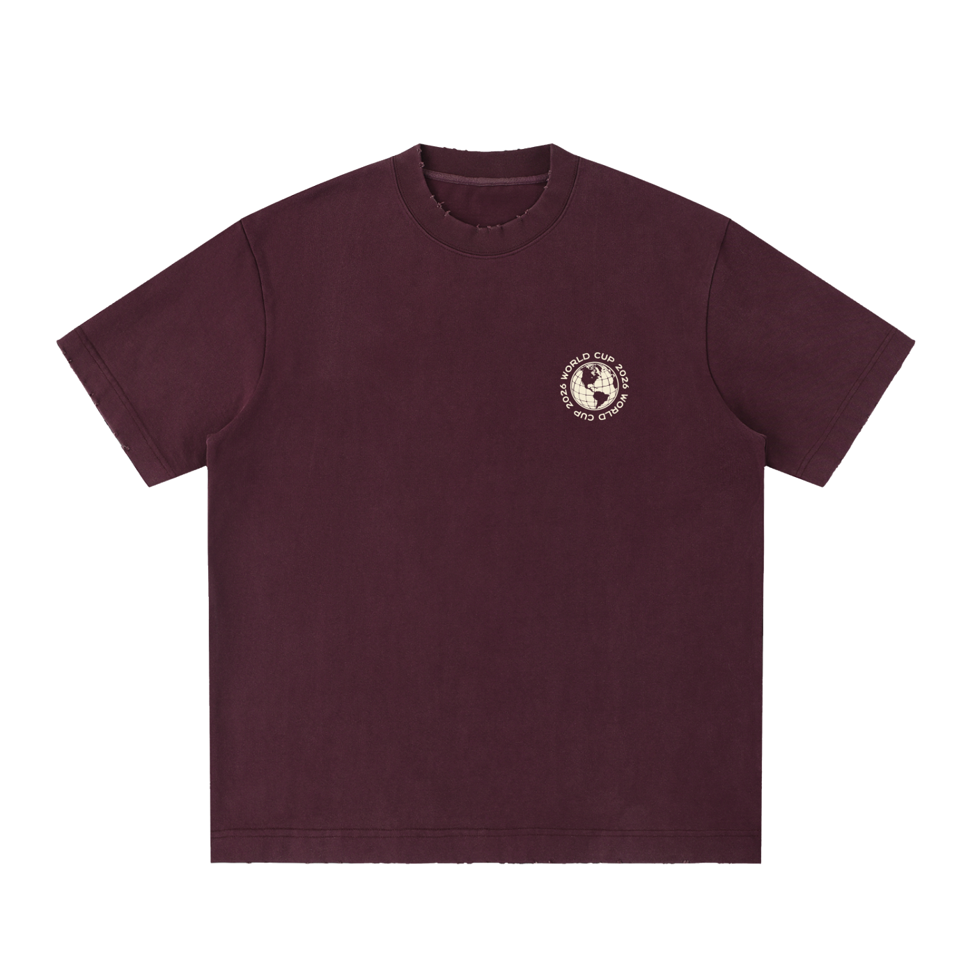 Heavyweight Vintage Washed Frayed T-Shirt
