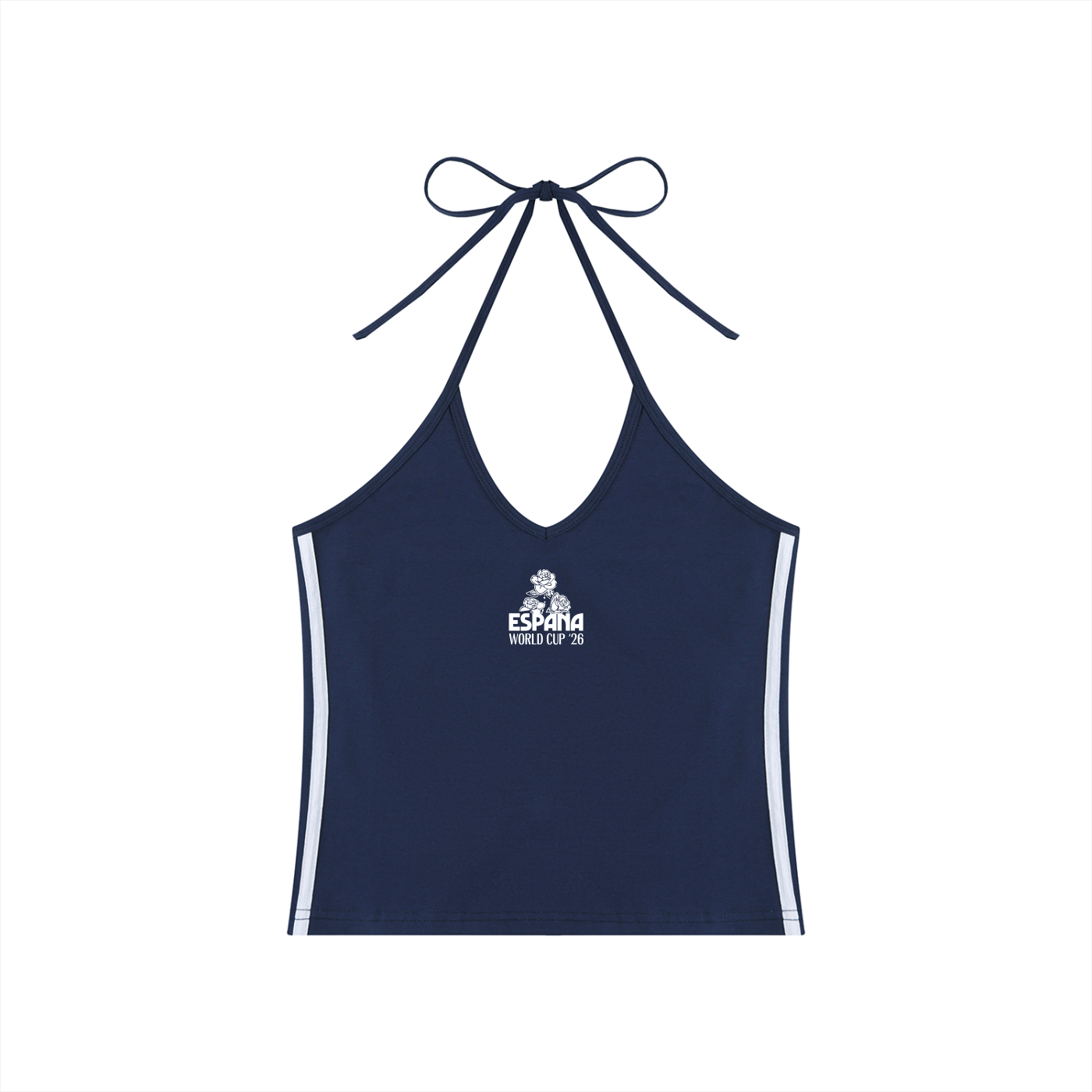 Women's Color Block Halter Crop Tank Top