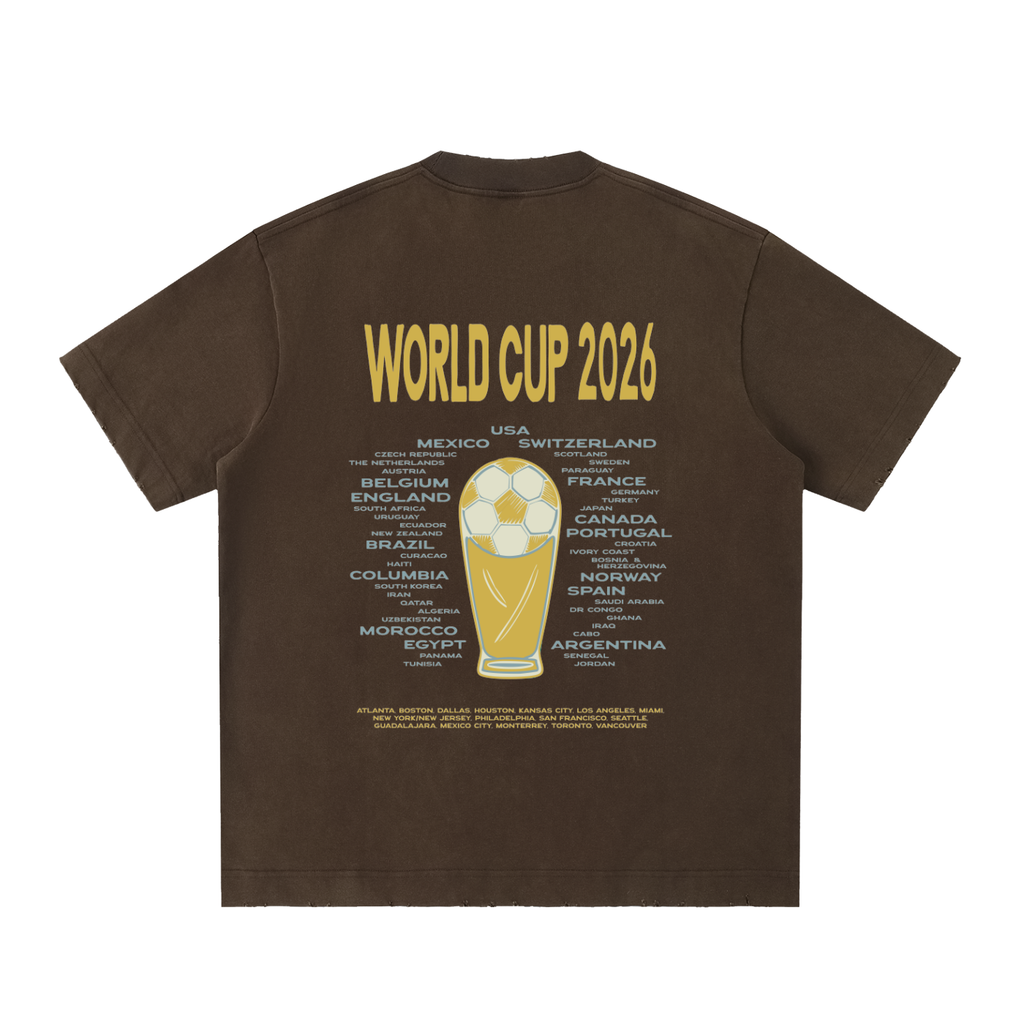 Heavyweight Vintage Washed Frayed T-Shirt
