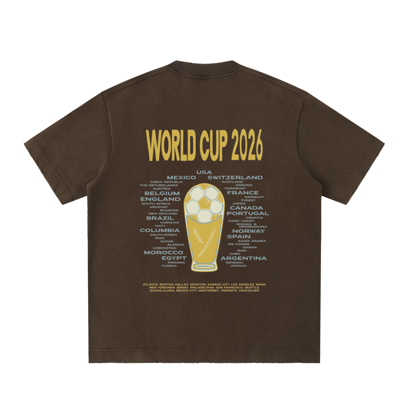 Heavyweight Vintage Washed Frayed T-Shirt